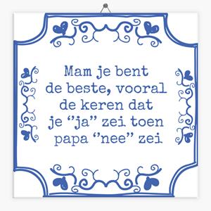 Tegeltje.nl Tegeltje mam je bent de beste