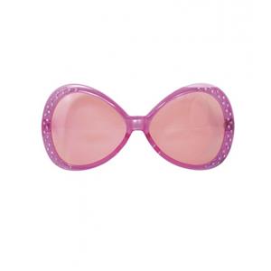 Bril met roze diamantframe