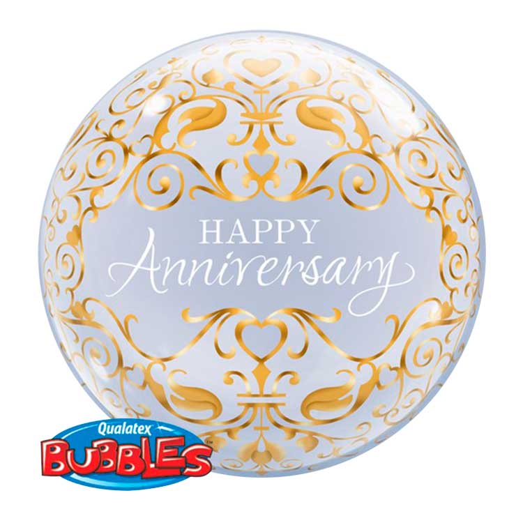Happy Anniversary Bubbles Ballon 56cm