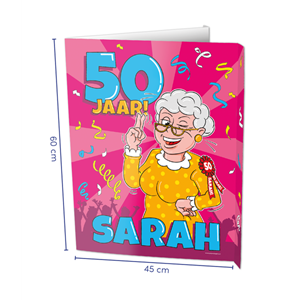 Window Sign - 50 Jaar Sarah