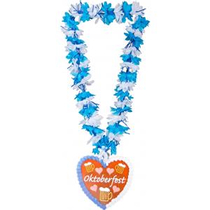 Hawaii Krans Blauw/Wit Oktoberfest Lebkuchen