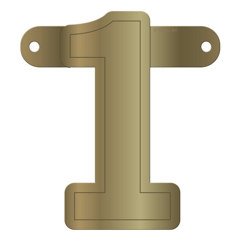 Banner letter 1 metallic goud