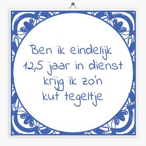 Tegeltje.nl Spreuken tegeltje 12,5 jaar in dienst