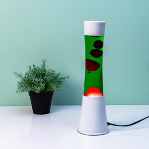Fisura Lavalamp Wit Met Groene Vloeistof En Roze Lava