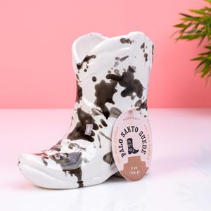 Paddywax Cowboylaars Geurkaars - Palo Santo Suede (zwart)