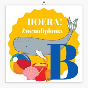 Tegeltje.nl Tegeltje zwemdiploma B