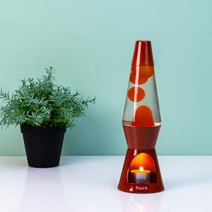 Fisura Waxinelicht Lavalamp - Oranje Met Oranje Lava