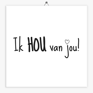 Tegeltje.nl Spreuk tegeltje ik hou van jou