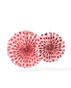 HEMA Set Waaiers 2stuks Roze Hart