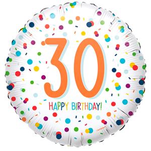 30ste verjaardag ballon confetti