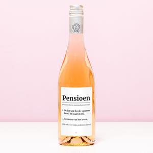 Nutcrackers Wijnfles Pensioen Woordenboek - Rosé (Blush Rosé)