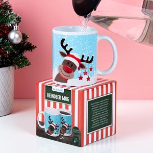 Out Of The Blue Warmtegevoelige Rendier Kerstmok