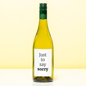 Nutcrackers Wijnfles Just To Say Sorry - Wit (Sauvignon Blanc)