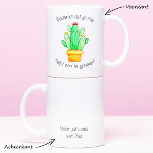 Nutcrackers Gepersonaliseerde Mok Bedankt Dat Je Me Helpt Groeien
