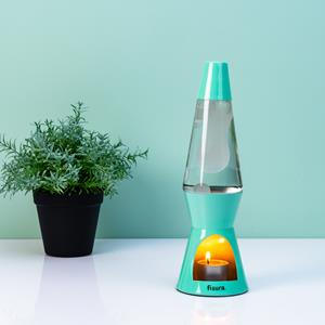 Fisura Waxinelicht Lavalamp - Mint Met Witte Lava
