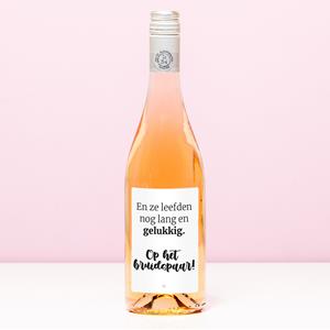 Nutcrackers Wijnfles Op Het Bruidspaar - Rosé (Blush Rosé)