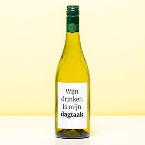 Nutcrackers Wijnfles Wijn Drinken Is Mijn Dagtaak - Wit (Sauvignon Blanc)