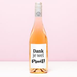 Nutcrackers Wijnfles Dank Je Wel Proost - Rosé (Blush Rosé)