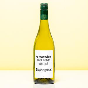 Nutcrackers Wijnfles 9 Maanden Met Liefde Gerijpt - Wit (Sauvignon Blanc)