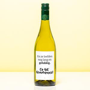 Nutcrackers Wijnfles Op Het Bruidspaar - Wit (Sauvignon Blanc)