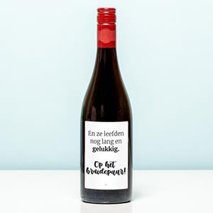 Nutcrackers Wijnfles Op Het Bruidspaar - Rood (Merlot)