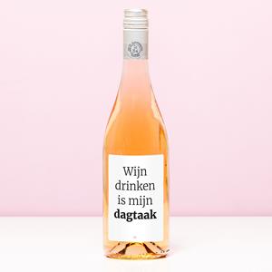 Nutcrackers Wijnfles Wijn Drinken Is Mijn Dagtaak - Rosé (Blush Rosé)