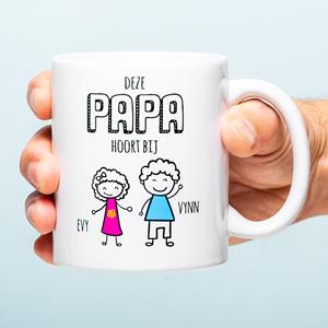 Ditverzinjeniet Gepersonaliseerde Mok Deze Papa Hoort Bij