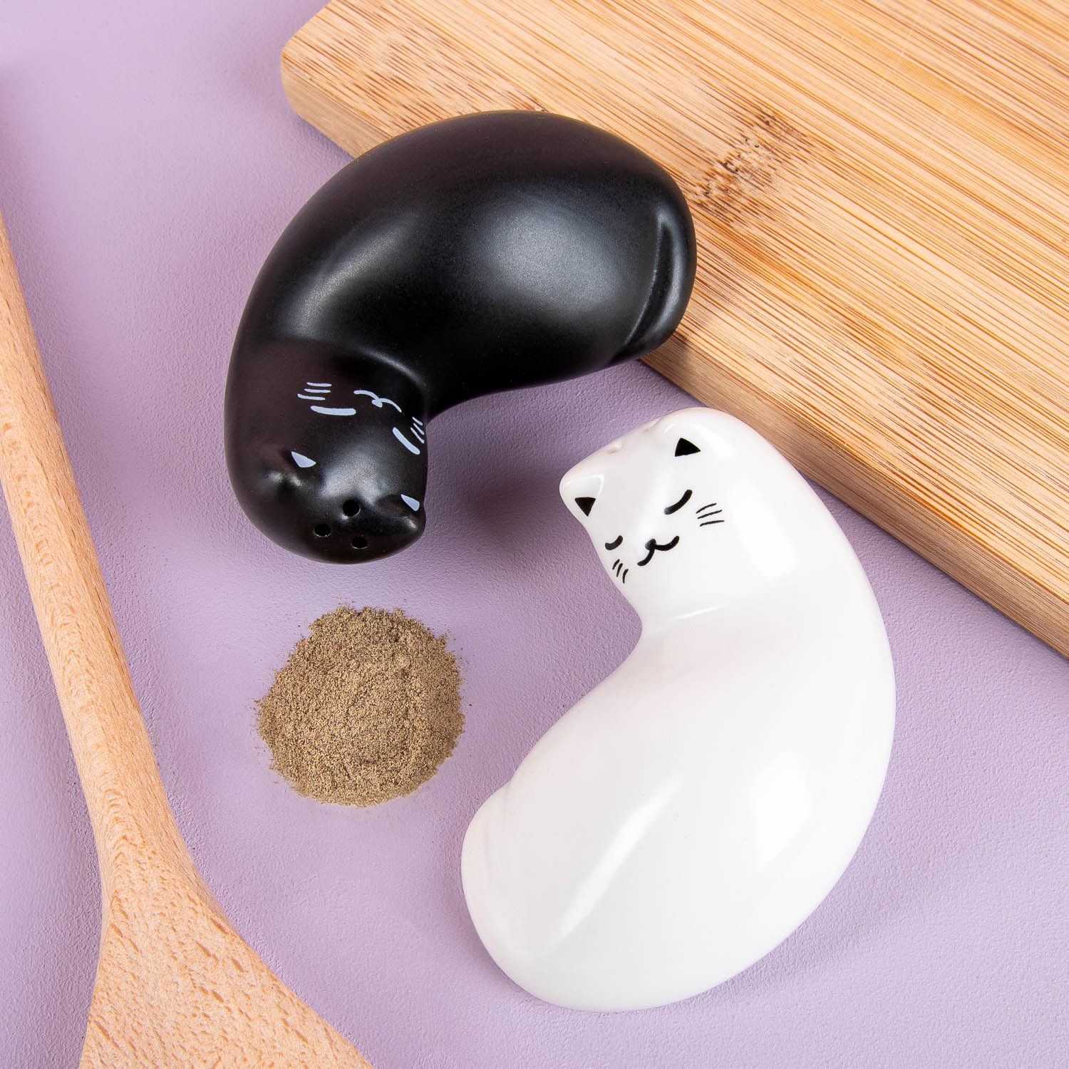Kikkerland Katten peper- en zoutstel