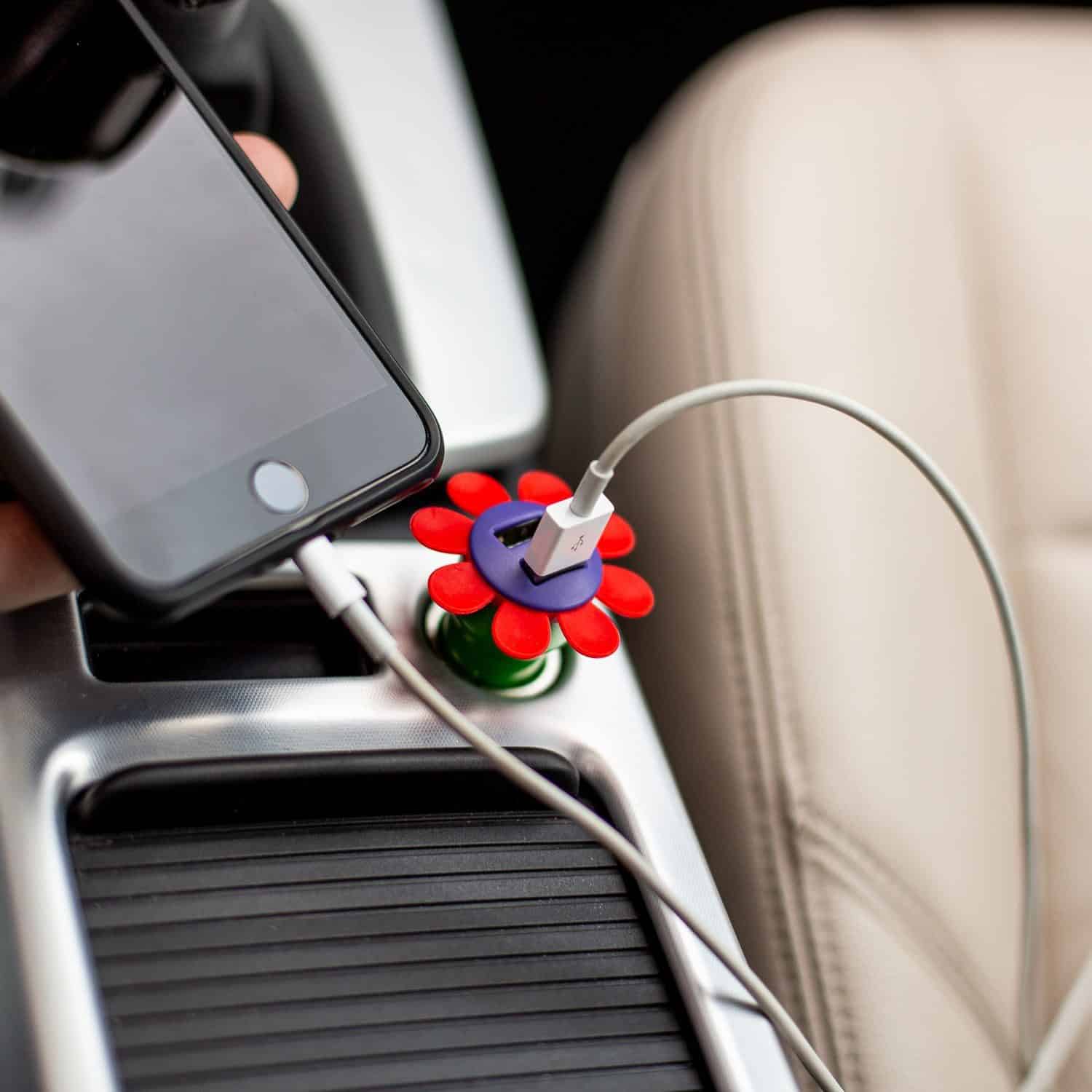 Kikkerland Bloem USB autolader