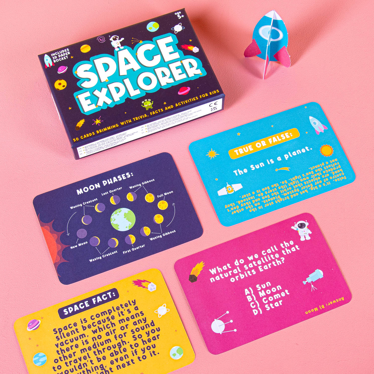 Gift Republic Space Explorer triviakaarten voor kids