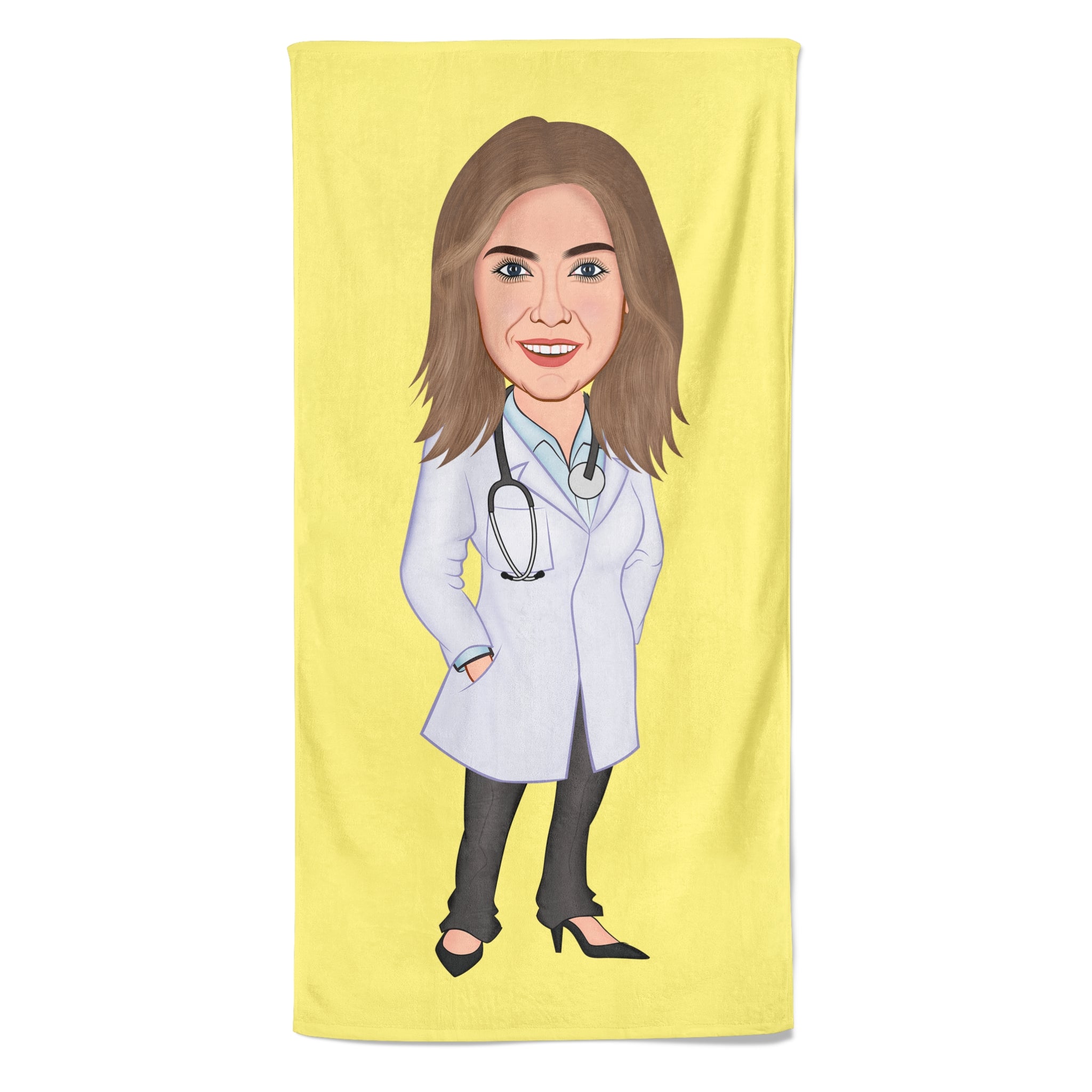 Cartoon Handdoek Female Doctor - Pillow Buddies