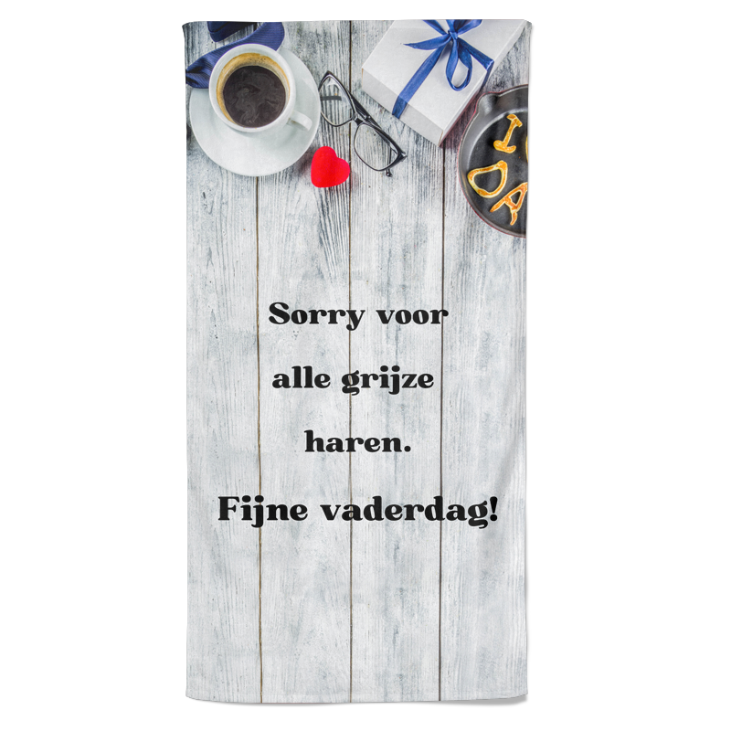 Pillowbuddies Vaderdag Handdoek - Grijze Haren - Pillow Buddies