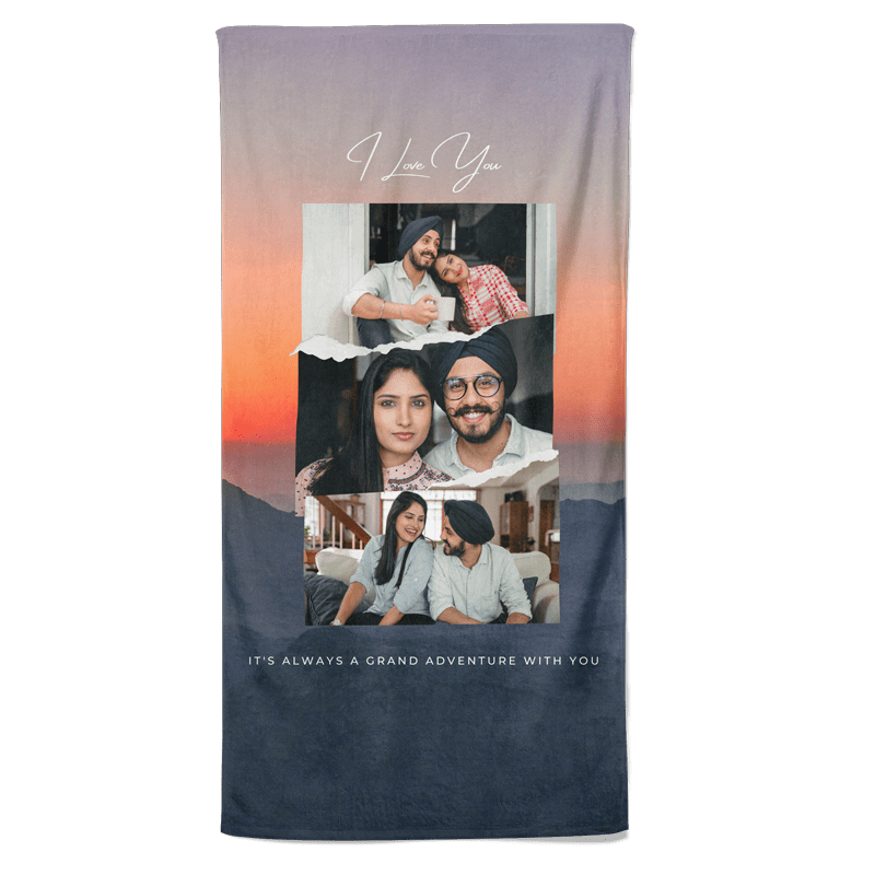 Pillowbuddies Valentijn handdoek It's always a grand adventure with you - Pillow Buddies