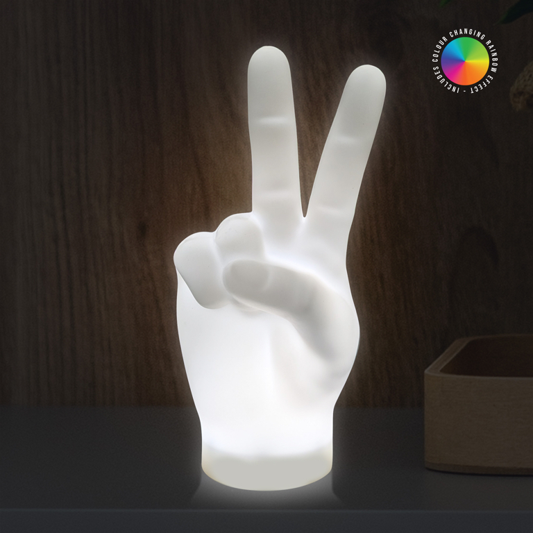 Gift Republic Peace handteken lamp