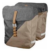 Racktime Heda Doppel-Fahrradtasche grau / beige