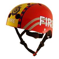 Kiddimoto Fireman Fahrradhelm Kinder gelb/rot