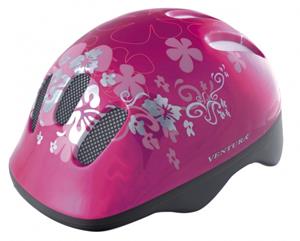 Ventura Fietshelm Flower Roze Maat 52/56 cm