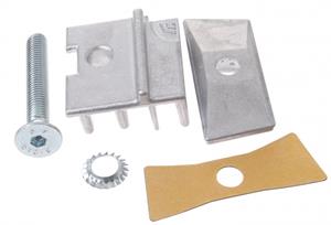 Hebie adapter set voor dubbele standaard aluminium