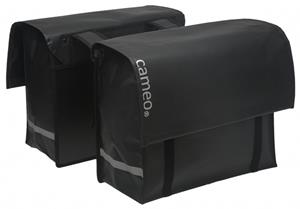 Dubbele tas Cameo bisonyl 46 liter mat zwart