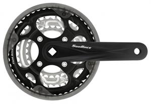 Sunrace crankstel FCM300 28-38-48T 170 mm zwart/zilver