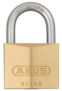 ABUS 65 hangslot 40 mm goud gelijksluitend