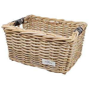 wicked Rieten Fietsmand M Black Diamonds naturel