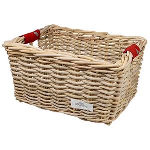 wicked Rieten Fietsmand M Bright Red Solid grijs