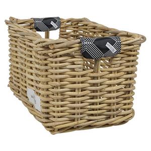wicked Rieten Fietsmand L Black Diamonds naturel