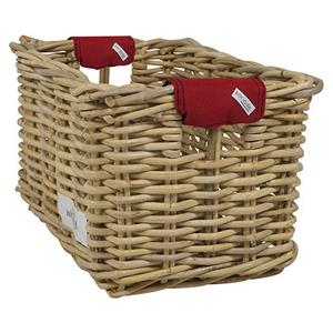 wicked Rieten Fietsmand L Bright Red Solid grijs