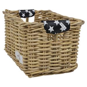wicked Rieten Fietsmand L Stars Original grijs