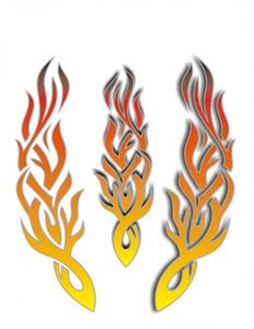 fietsstickers Flames oranje