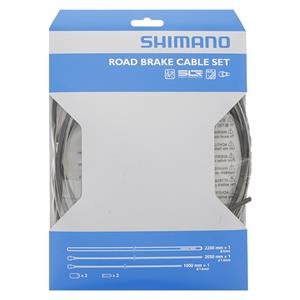 Shimano Road Brake Cable Set With Stainless Steel Inner - One Size - Black