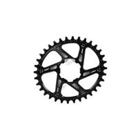 Hope Oval Kettenblatt (ohne Spider) - Schwarz  - 28t