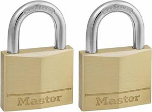 Master Lock hangslot in massief messing 40 mm